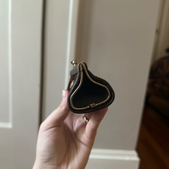 CELINE Macadam Suede Leather Coin Purse Wallet Vintage Triomphe Carriage - Picture 10 of 14